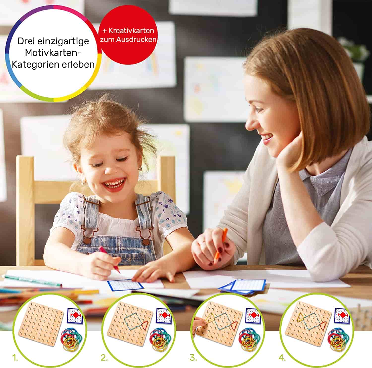 Geoboard - Motorikspielzeug aus Holz - CUBIDI