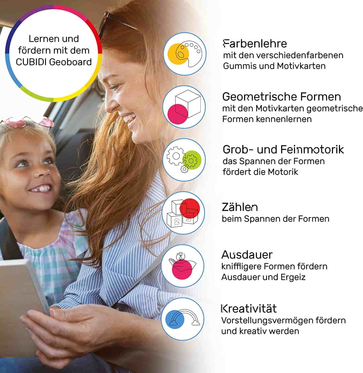 Geoboard - Motorikspielzeug aus Holz - CUBIDI