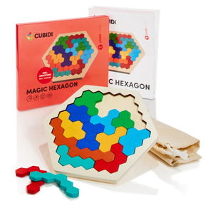 Hexagon Holz-Puzzle - CUBIDI
