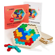 Hexagon Holz-Puzzle - CUBIDI