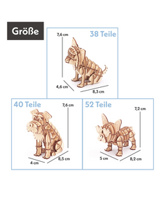 Holz-Tierset LEUKIP - CUBIDI
