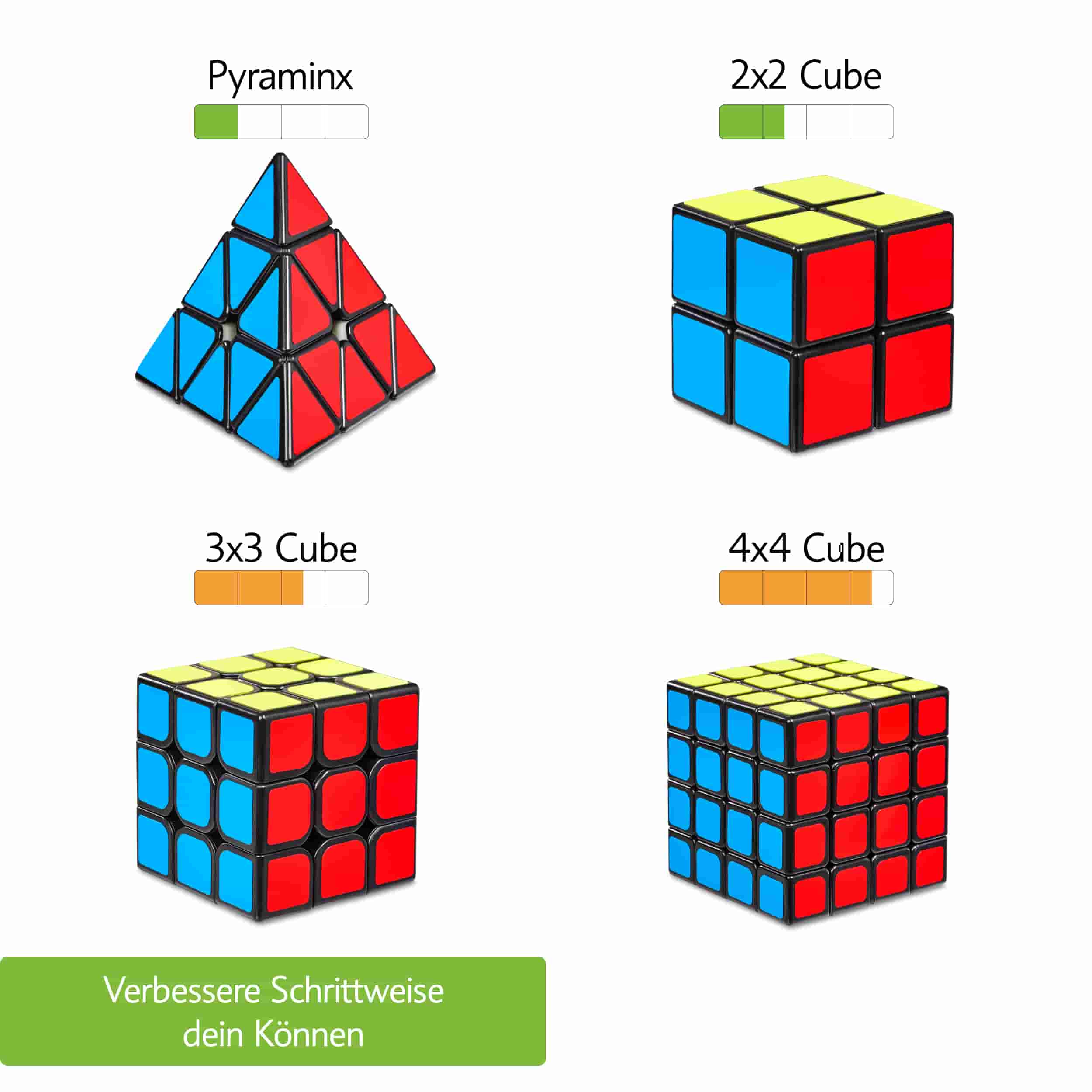 Zauberwürfel Set - 4-teilig - CUBIDI