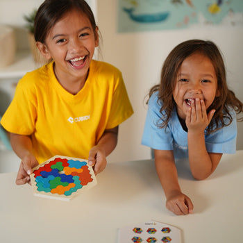 Hexagon Holz-Puzzle - CUBIDI